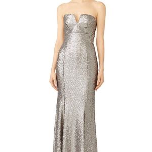 Cooper Street holiday midnight silver lucky sequin dress gown size 8